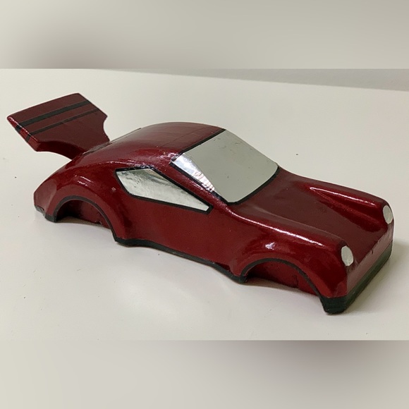 1980s Vintage Hand Crafted Homemade Pinewood Derby Race Car - Picture 4 of 11